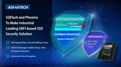 Advantech SQFlash and Phoenix Technologies Collaborate for UEFI-Based SSD Security Solution